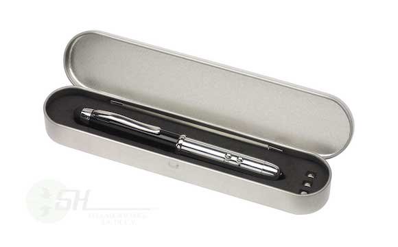 BOLÍGRAFO Y PUNTERO METÁLICO "TOUCH" COLOR NEGRO CON PLATA