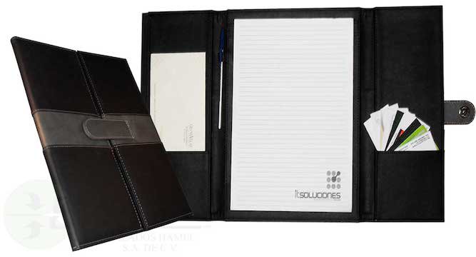 CARPETA TAMAÑO ESCRITORIO CON BROCHE MATERIAL CURPIEL