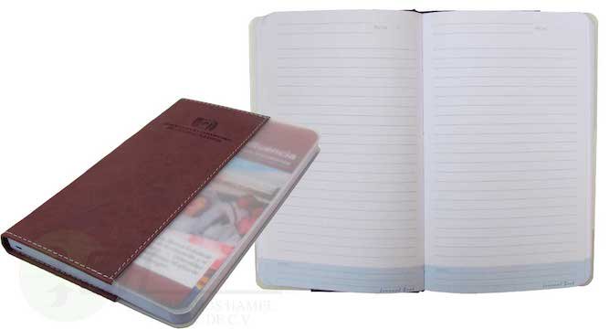 LIBRETA PROMOCIONAL JOURNAL WINDOW PIEL SINTETICA Y POLIPROPILENO