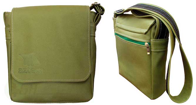 MESSENGER BAG EN PIEL SINTETICA TEXTURIZADA