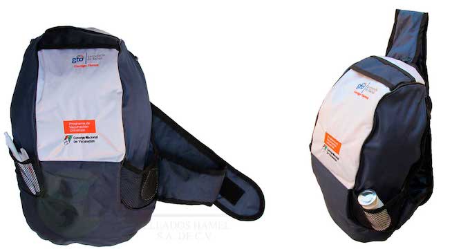 MOCHILA EN POLIESTER CON UN TIRANTE COMBINADA